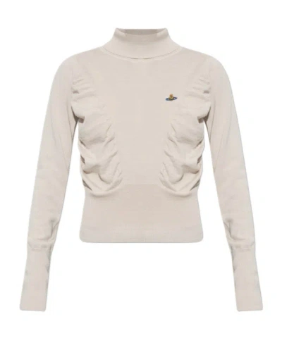 Vivienne Westwood Turtleneck Pullover Sweater In Neutral