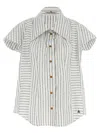 Vivienne Westwood Blackwhite Twisted Bagatelle Shirt In White/black