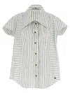 Vivienne Westwood Blackwhite Twisted Bagatelle Shirt In White/black