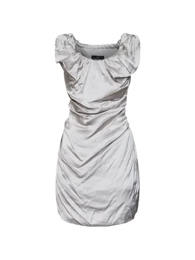Vivienne Westwood Twisted-effect Mini Dress In 실버 톤
