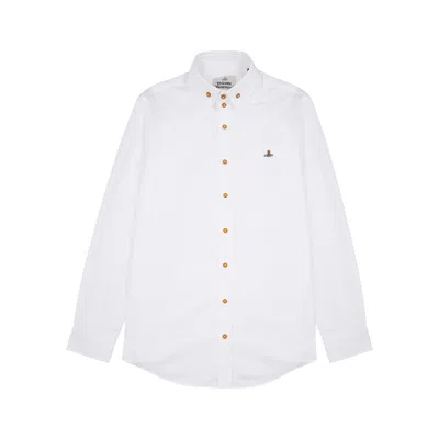 Vivienne Westwood Two Button Krall Cotton Shirt In White
