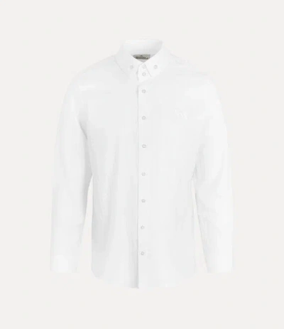 Vivienne Westwood Two Button Krall Shirt Organic Cotton Stripes White 56 Men