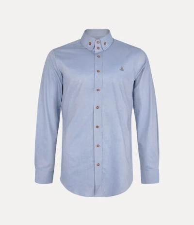 Vivienne Westwood Two Button Krall Shirt Oxford Classic Shirt Blue 56 Men
