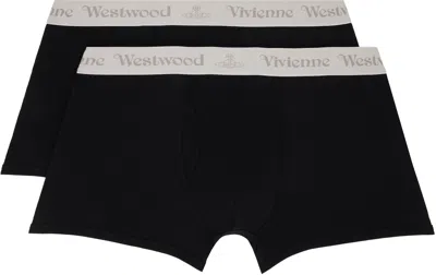 Vivienne Westwood Two-pack Black & Gray Band Boxer Briefs In Multi
