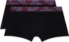 Vivienne Westwood Two-pack Black Band Boxer Briefs In Black
