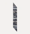 Vivienne Westwood Two Point Scarf Navy Blue Broken Fair Isle Unisex In Blue