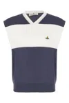 Vivienne Westwood Block Stripe Sleeveless V-neck Top In Multi