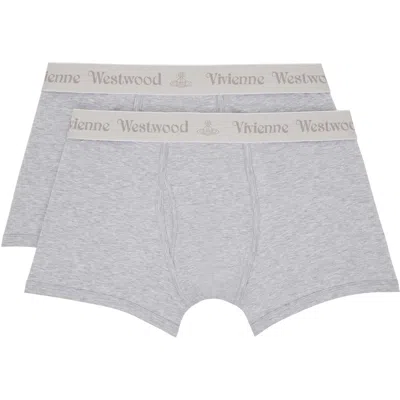 Vivienne Westwood Two-pack Gray Cotton Boxer Briefs