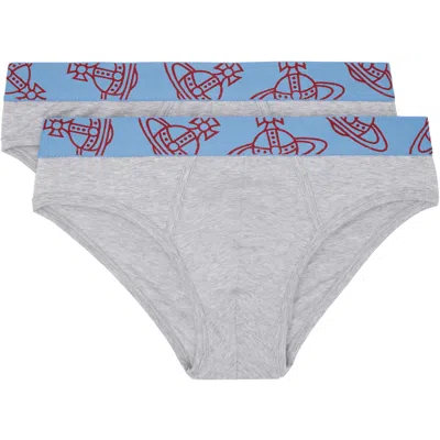 Vivienne Westwood Two-pack Gray Slip Band Briefs