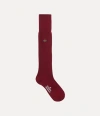 Vivienne Westwood Uni Colour High Sock Cotton Red 9-11 Unisex