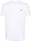 Vivienne Westwood Unisex Classic T-shirt With Multicolour Orb Patch Clothing In White