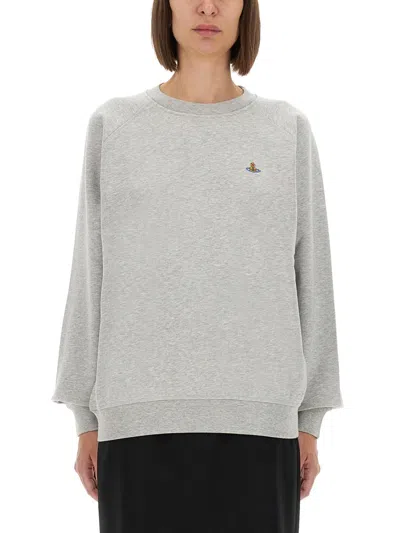 Vivienne Westwood Unisex Raglan Sleeve Sweatshirt In Gray