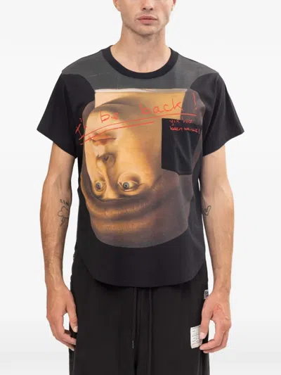 Vivienne Westwood Upside Down Head Circle Hem T-shirt Cotton Black S Unisex