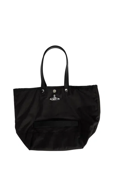 Vivienne Westwood Utility Small Shopper Bag In Black