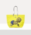 Vivienne Westwood Utility Small Shopper Printed Canvas Yellow-baby In Yellow-baby