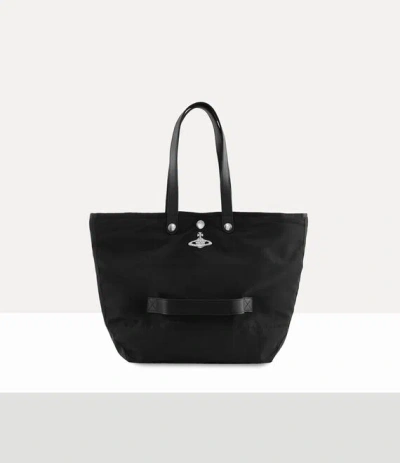 Vivienne Westwood Utility Small Shopper Tech Pl Black-silver-hw