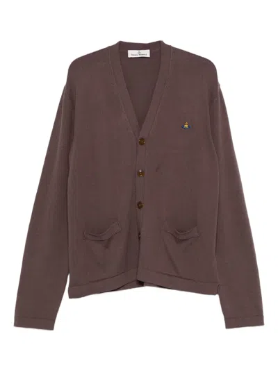 Vivienne Westwood V-neck Cardigan In Brown