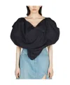 Vivienne Westwood Women Heart Asymmetric Cotton Top In Black