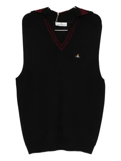 VIVIENNE WESTWOOD V-NECK SLEEVELESS KNITWEAR