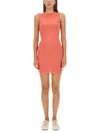 Vivienne Westwood Ribbed Sleeveless Dress In Pink