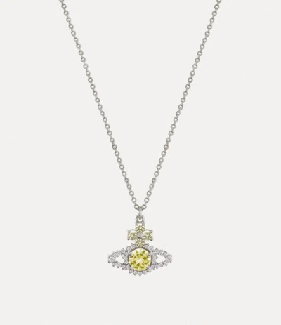 Vivienne Westwood Valentina Orb Pendant Necklace Platinum-yellow-white-cz Platinum-yellow-white-cz Women