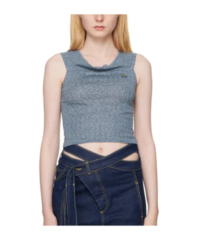 Vivienne Westwood Valentina Ribbed Vest In Blue