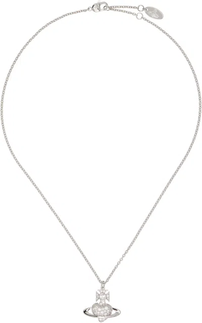 Vivienne Westwood Valentine's Agnatha Bas Relief Pendant Necklace In Metallic