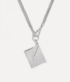 Vivienne Westwood Valentine's Envelope Pendant Necklace Silver Unisex In Silver