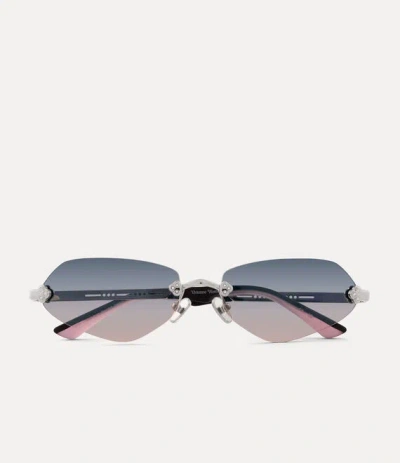 Vivienne Westwood Vera Sunglasses Stainless Grey  Women In Gray