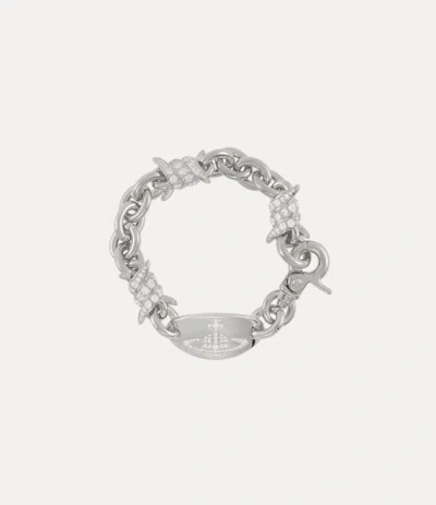 Vivienne Westwood Verena Chain Bracelet Silver Cubic Zirconia Women
