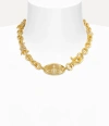 Vivienne Westwood Verena Chain Necklace Gold Cubic Zirconia Women