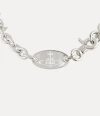 Vivienne Westwood Verena Chain Necklace Silver Cubic Zirconia Women In Metallic