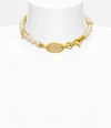 Vivienne Westwood Verena Pearl Necklace Gold-creamrose-pearl-white-cz Gold-creamrose-pearl-white-cz Women