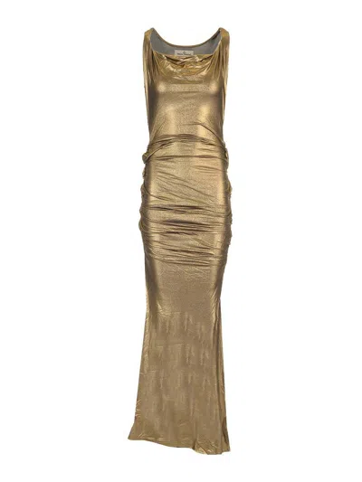 Vivienne Westwood Vestido Midi - Dorado