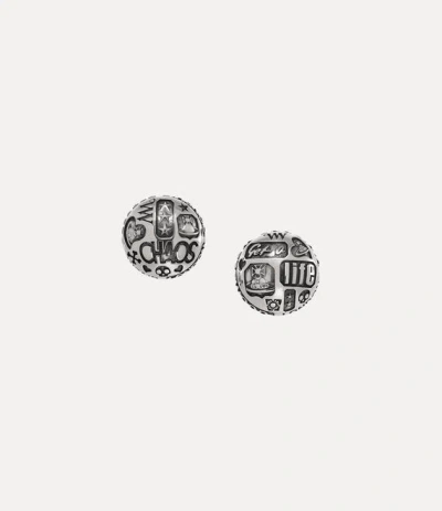 Vivienne Westwood Victorine Earrings Antique-platinum Antique-platinum Women In Silver