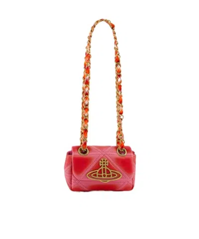 Vivienne Westwood Vinnie Flip Shoulder Bag In Red