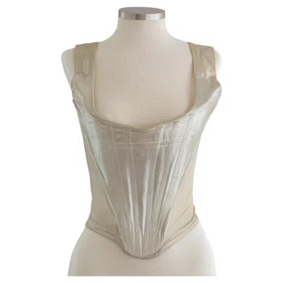 Pre-owned Vivienne Westwood Vintage F/w 1988 Time Machine Champagne Gold Corset In Brown
