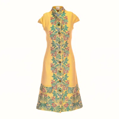 Vivienne Westwood Vintage Jacquard Dress - '90s In Yellow