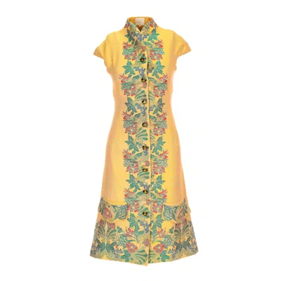 Pre-owned Vivienne Westwood Vintage Jacquard Dress - '90s In Sand