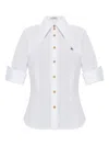 Vivienne Westwood Shirt With Orb Embellishments And A Button Front In White
