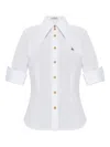 Vivienne Westwood Shirt With Orb Embellishments And A Button Front In White