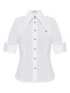 Vivienne Westwood Shirt With Orb Embellishments And A Button Front In White