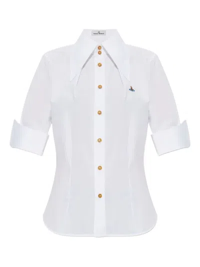 VIVIENNE WESTWOOD VIOLIN SHORT SLEEVED COTTON SHIRT