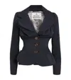 Vivienne Westwood Tailored Jacket With Buttoned Back Vent In Blue