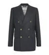 Vivienne Westwood Grey Double-breasted Jacket With Wide Peak Lapels In Wool Man In Gray