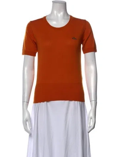 Pre-owned Vivienne Westwood Virgin Wool Crew Neck T-shirt In Orange