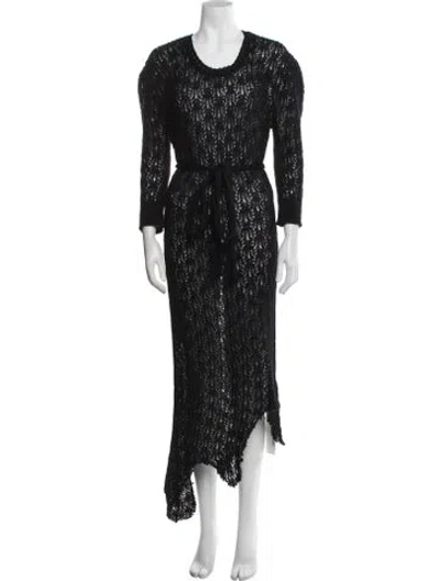 Pre-owned Vivienne Westwood Virgin Wool Long Dress In Black