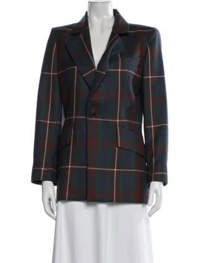 Pre-owned Vivienne Westwood Virgin Wool Plaid Print Blazer In Multi