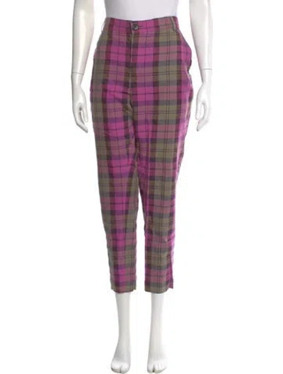 Pre-owned Vivienne Westwood Virgin Wool Straight Leg Pants In Purple
