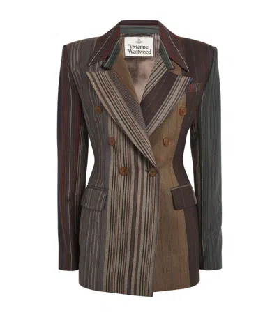 Vivienne Westwood Virgin Wool Striped Blazer In Multi